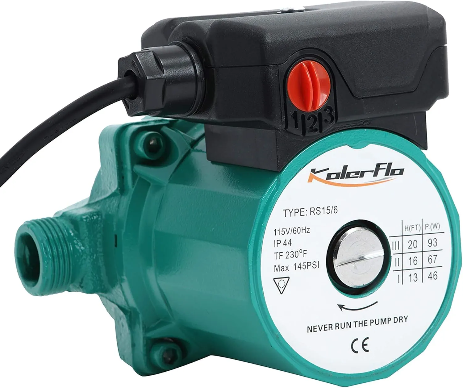 Water Recirculating Pump 3/4 Inch Circulating Water Pump for Water Heater System