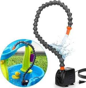 Water Table Pump, Kids Water Pump for Water Table Non-Stop Fun Summer Outdoor Water Table Toys Outside Water Play Table Accessories for Toddlers Kids