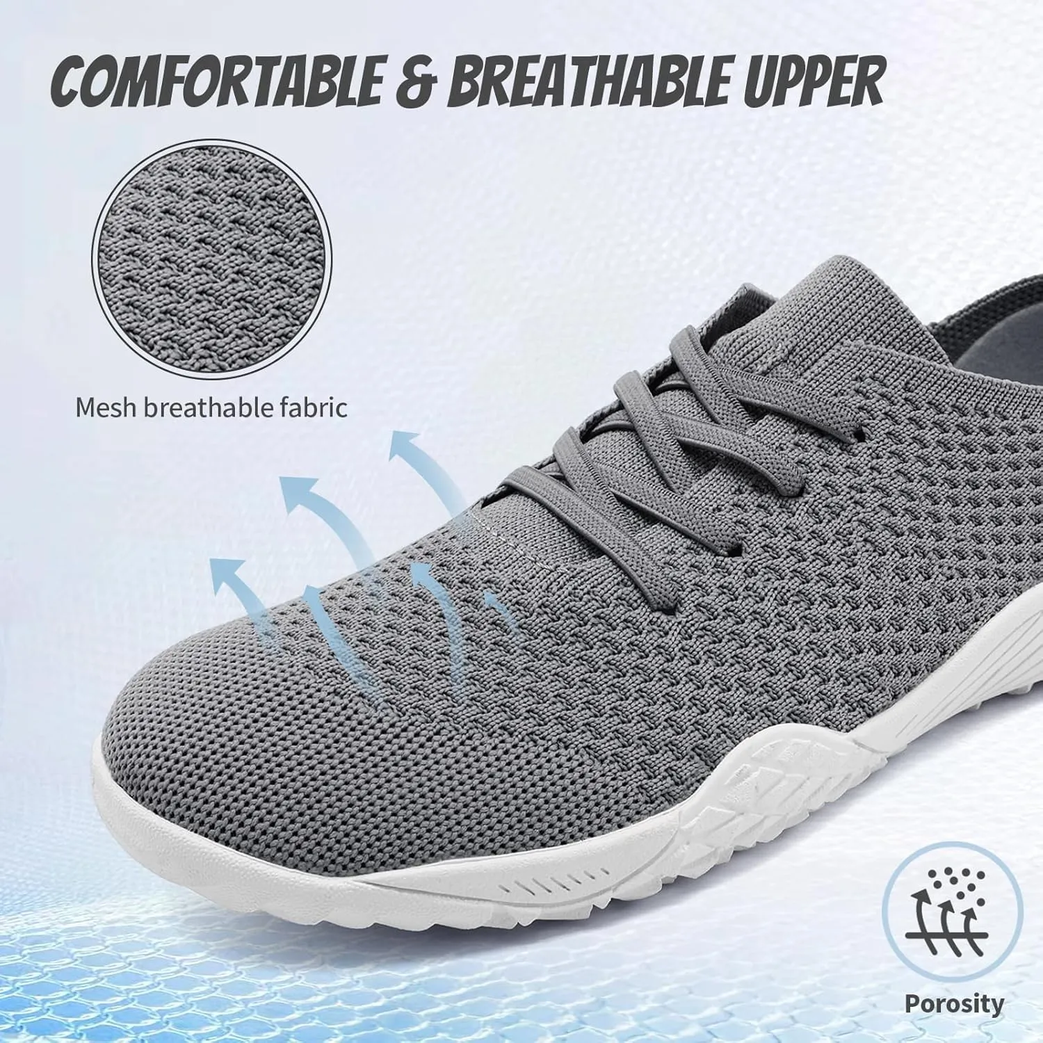 WCIDFY Barefoot Women Zero Drop Running Shoes Non Slip Minimalist Tennis Shoes Lightweight Wide Toe Walking Sneaker
