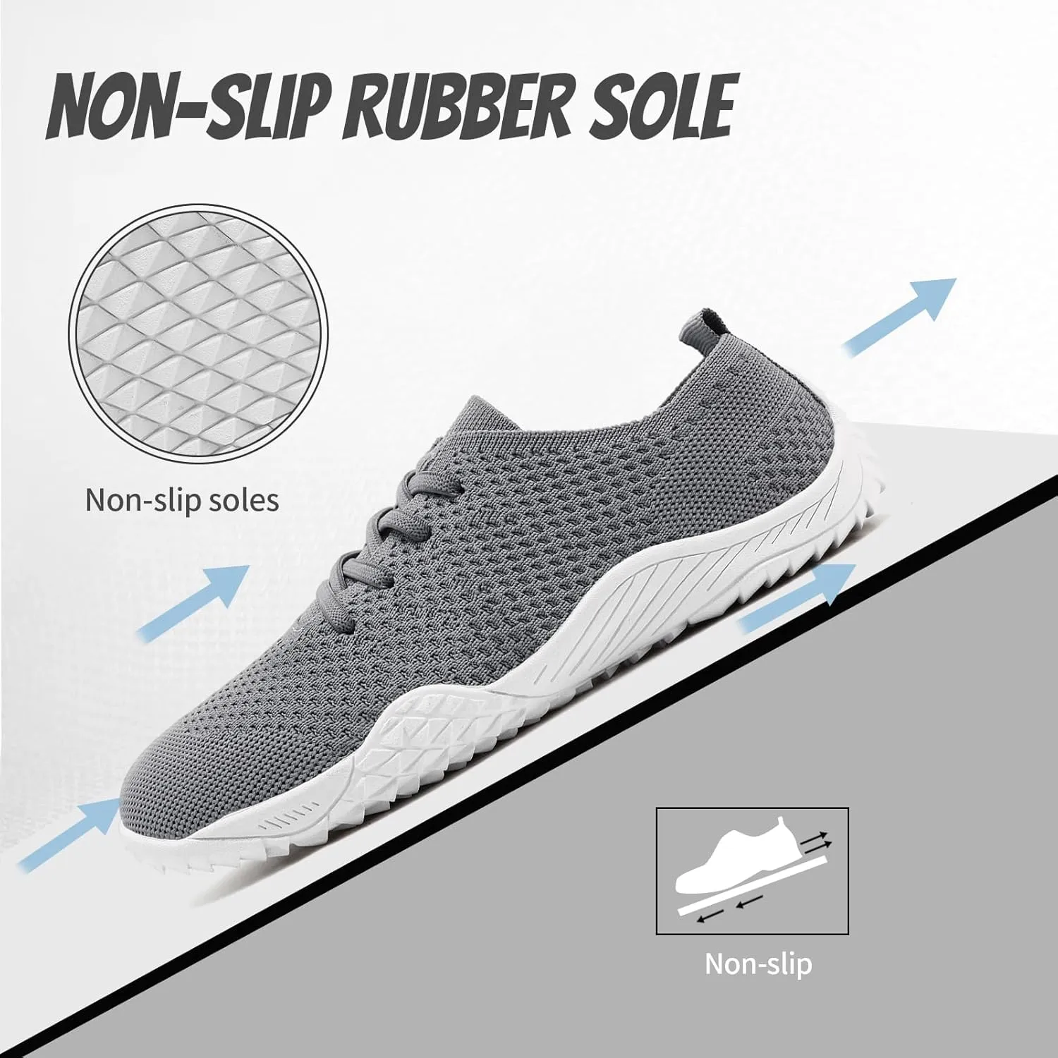 WCIDFY Barefoot Women Zero Drop Running Shoes Non Slip Minimalist Tennis Shoes Lightweight Wide Toe Walking Sneaker