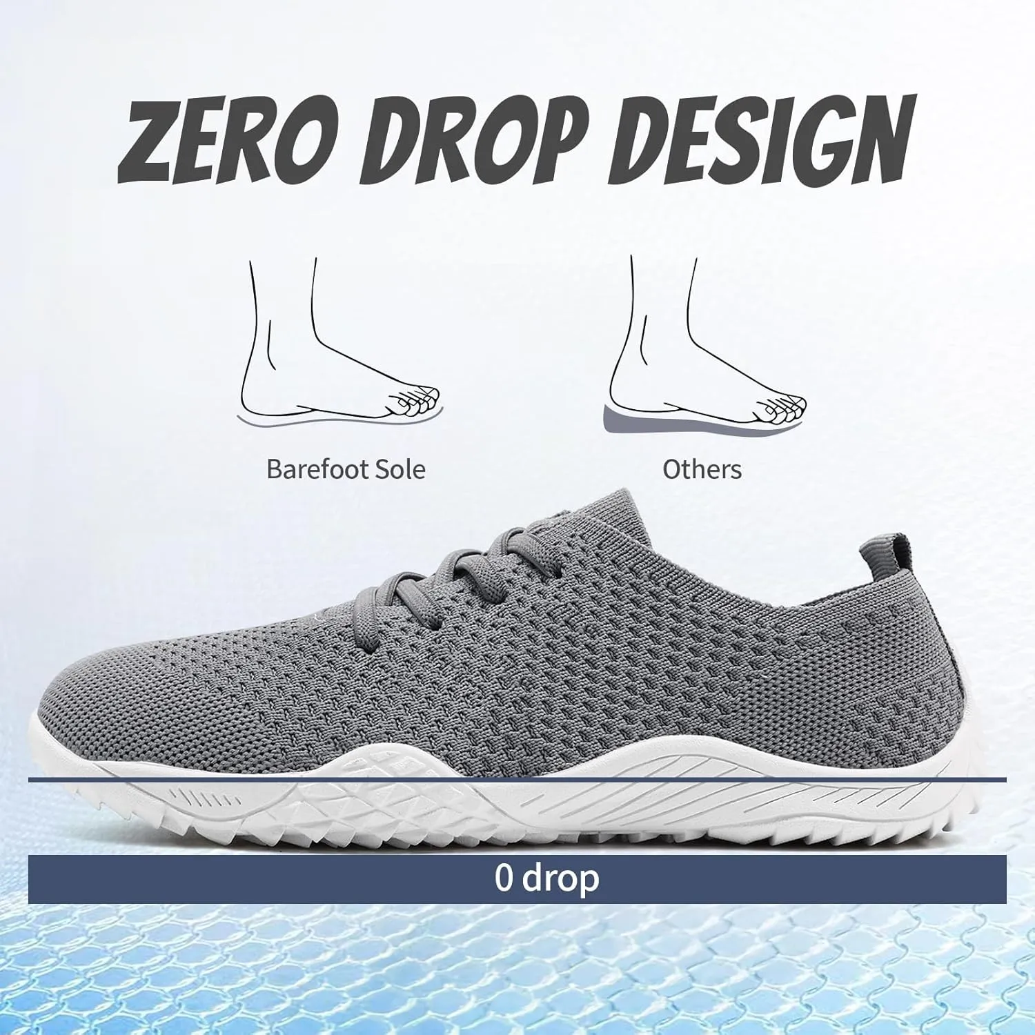 WCIDFY Barefoot Women Zero Drop Running Shoes Non Slip Minimalist Tennis Shoes Lightweight Wide Toe Walking Sneaker