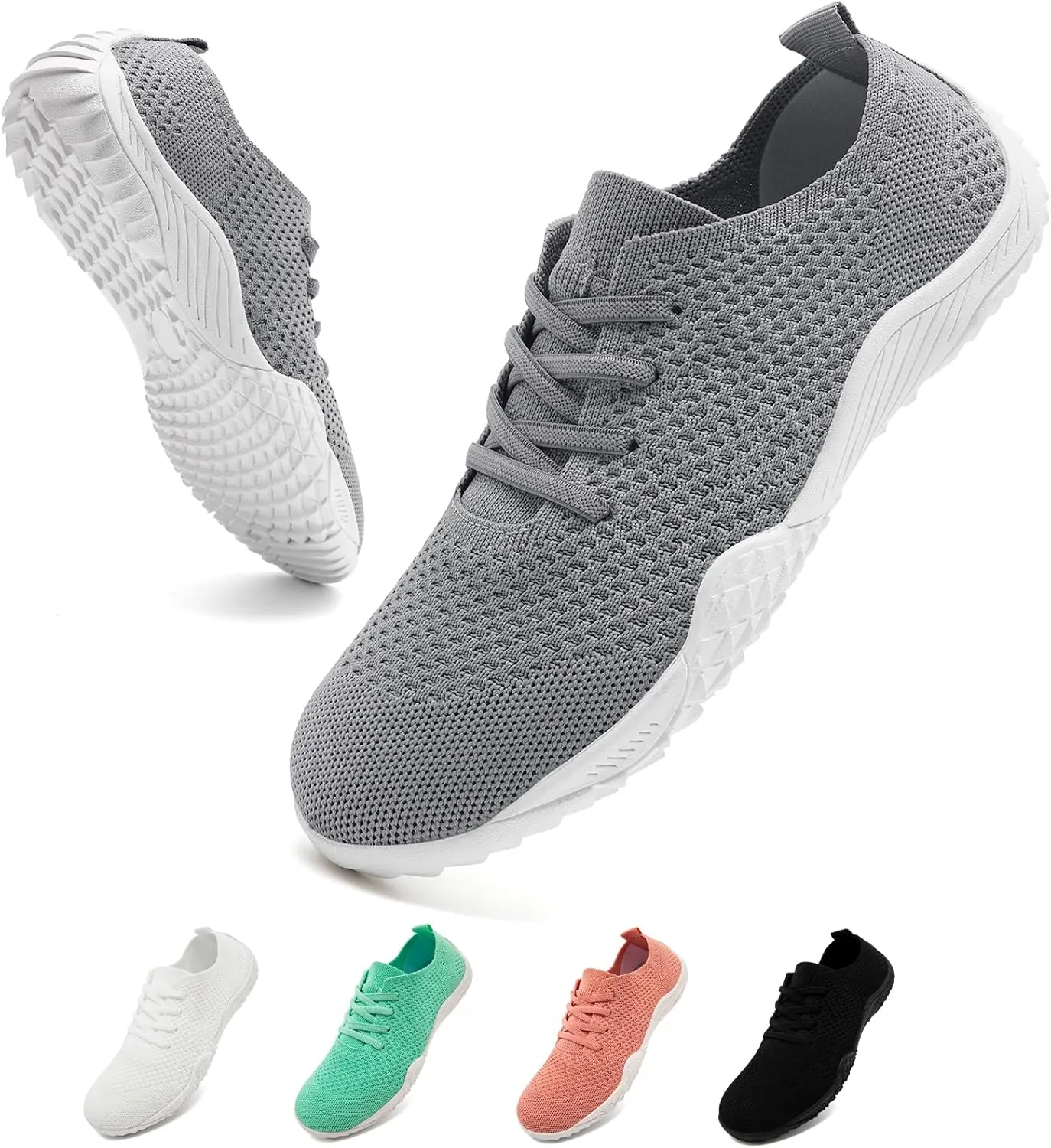 WCIDFY Barefoot Women Zero Drop Running Shoes Non Slip Minimalist Tennis Shoes Lightweight Wide Toe Walking Sneaker