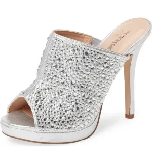 Wedding Bargain price Long-lasting Rhinestone Sandal Bridal Lauren White Pumps Mule Candy Mimi Lorraine