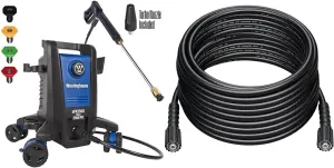 Westinghouse ePX3500 Electric Pressure Washer & 50 ft PVC Pressure Washer Hose - 3200 Max PSI - for Gas and Electric Pressure Washers