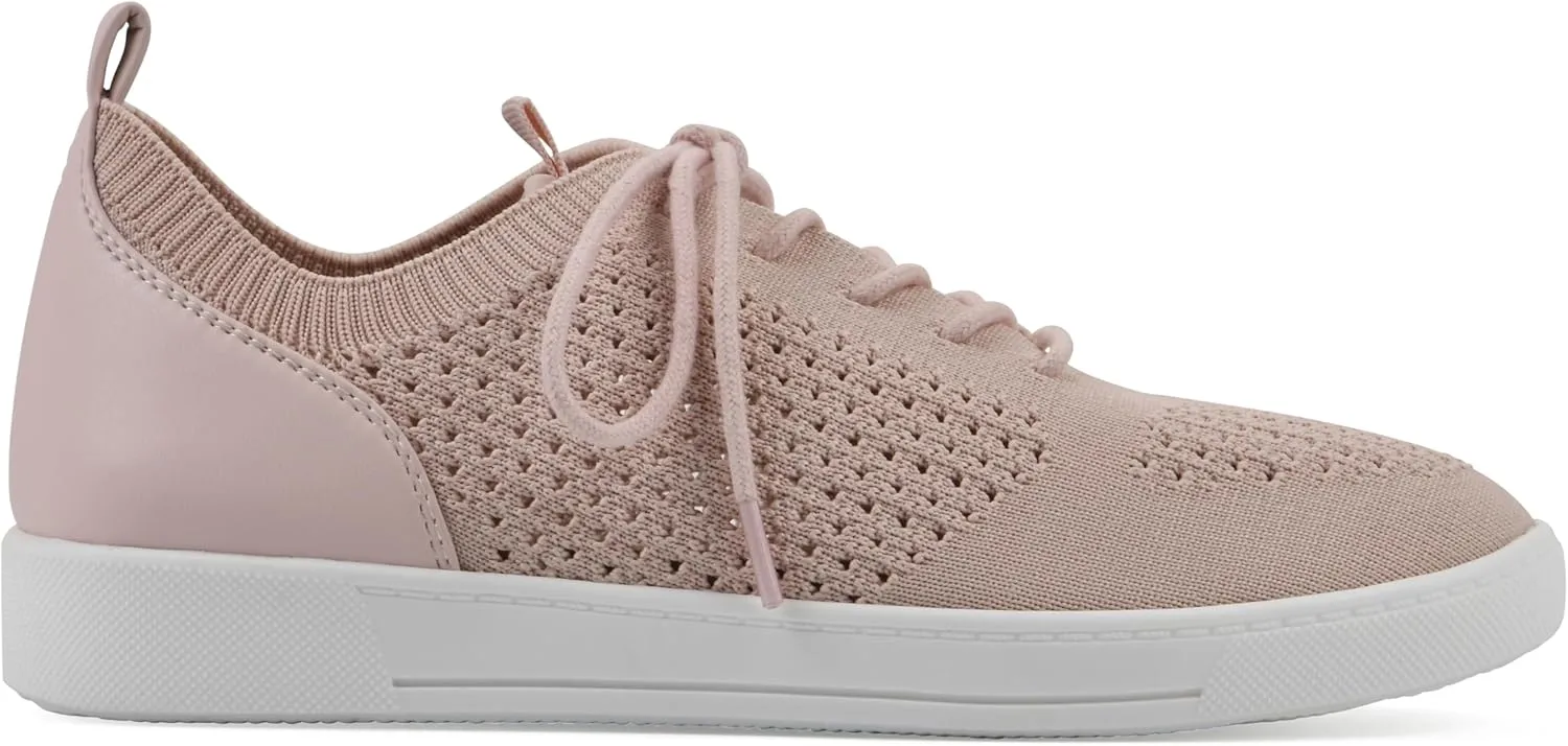 WHITE MOUNTAIN Women's Upscale Woven Knit Lace-Up Sneaker