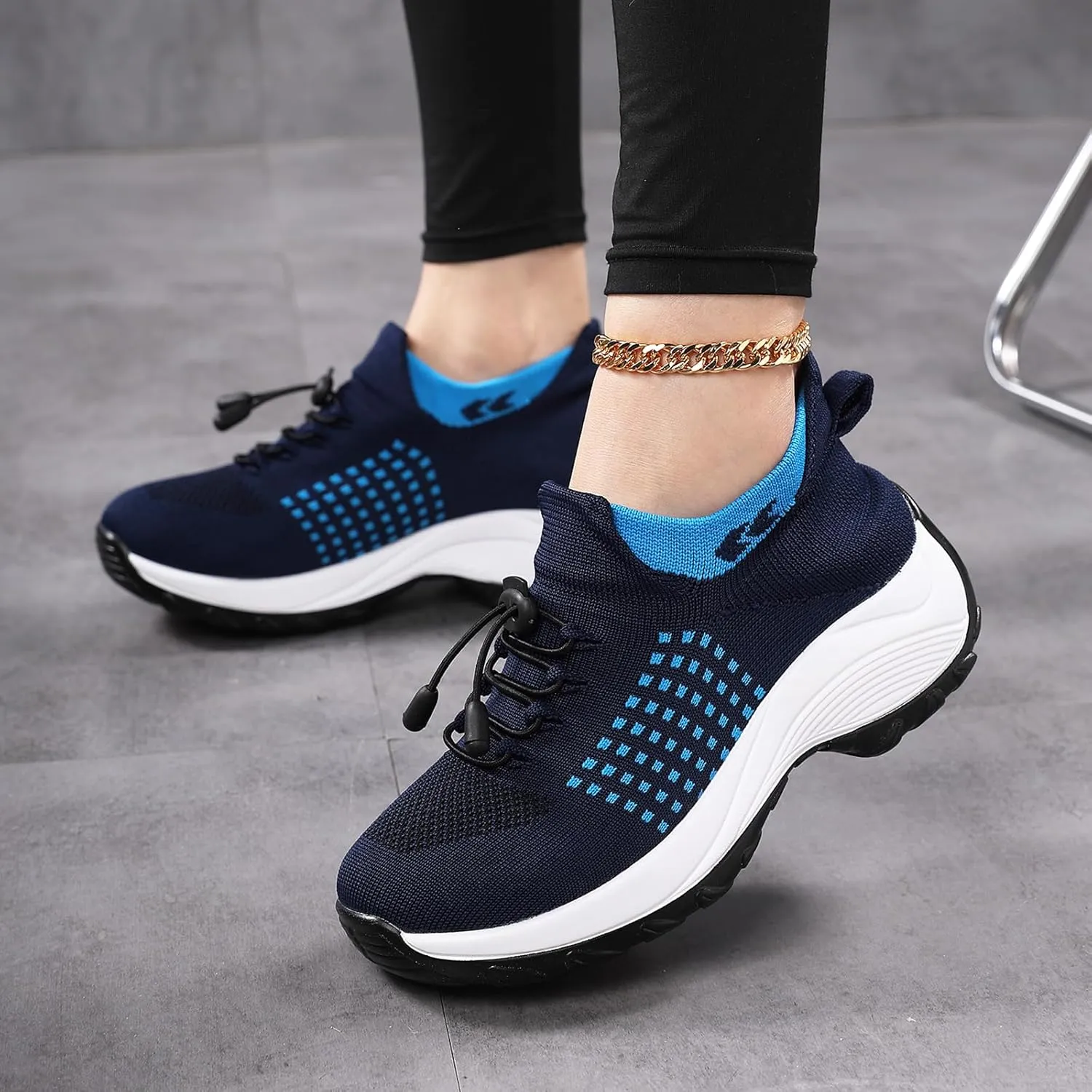 Women Walking Shoes Breathable Orthopedic Sneakers Comfortable Air Cushion Ortho Plantar Fasciitis Slip on Comfort Wear Ladies Walking Shoes Casual Athletic Workout Sneaker