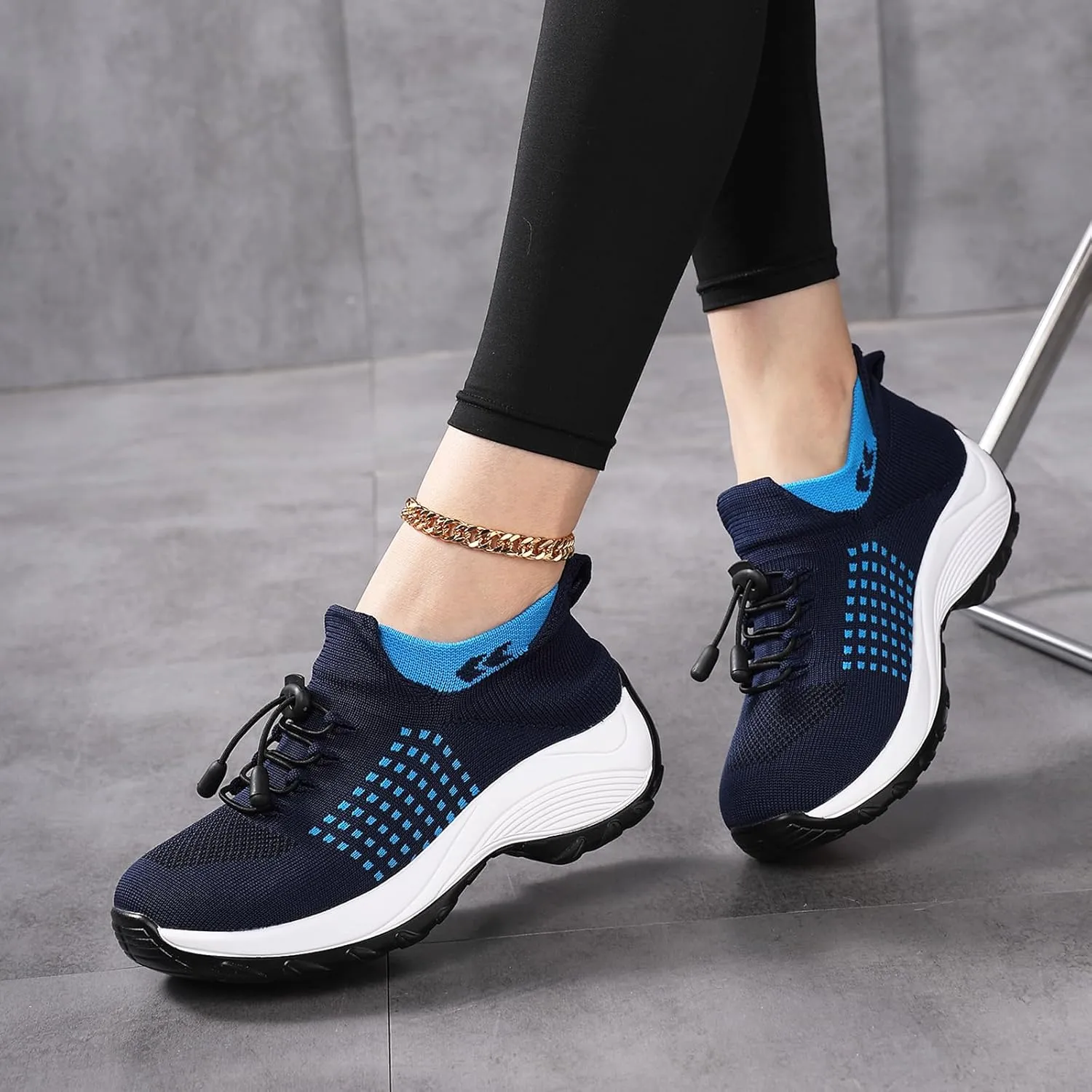 Women Walking Shoes Breathable Orthopedic Sneakers Comfortable Air Cushion Ortho Plantar Fasciitis Slip on Comfort Wear Ladies Walking Shoes Casual Athletic Workout Sneaker