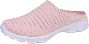 Womens Backless Sneakers Mesh Slip-on Mule Shoes Non Slip Work Shoes Women Food Service Casual Black Shoes Shoes Sneakers Waterproof Tennis Shoe Loafers Casual Slip On