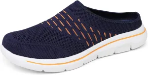 Womens Breathable Mesh Walking Mules Lightweight Breathable Slippers Mesh Slip-on Mule Shoes Orthopedic Closed Toe Sandal