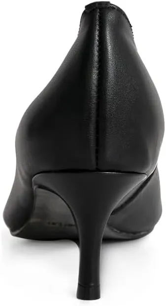 Women's Dress Low Heel Leather Pump