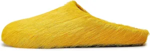Womens Faux Fur Slide Slippers Sandals Closed Round Toe Slip-On Platform House Flat Mules