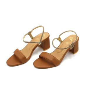 Women's Heel Sandal - Mustard