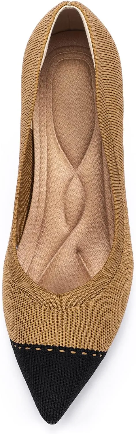 Womens Low Heel Pointed Toe Pump Shoes