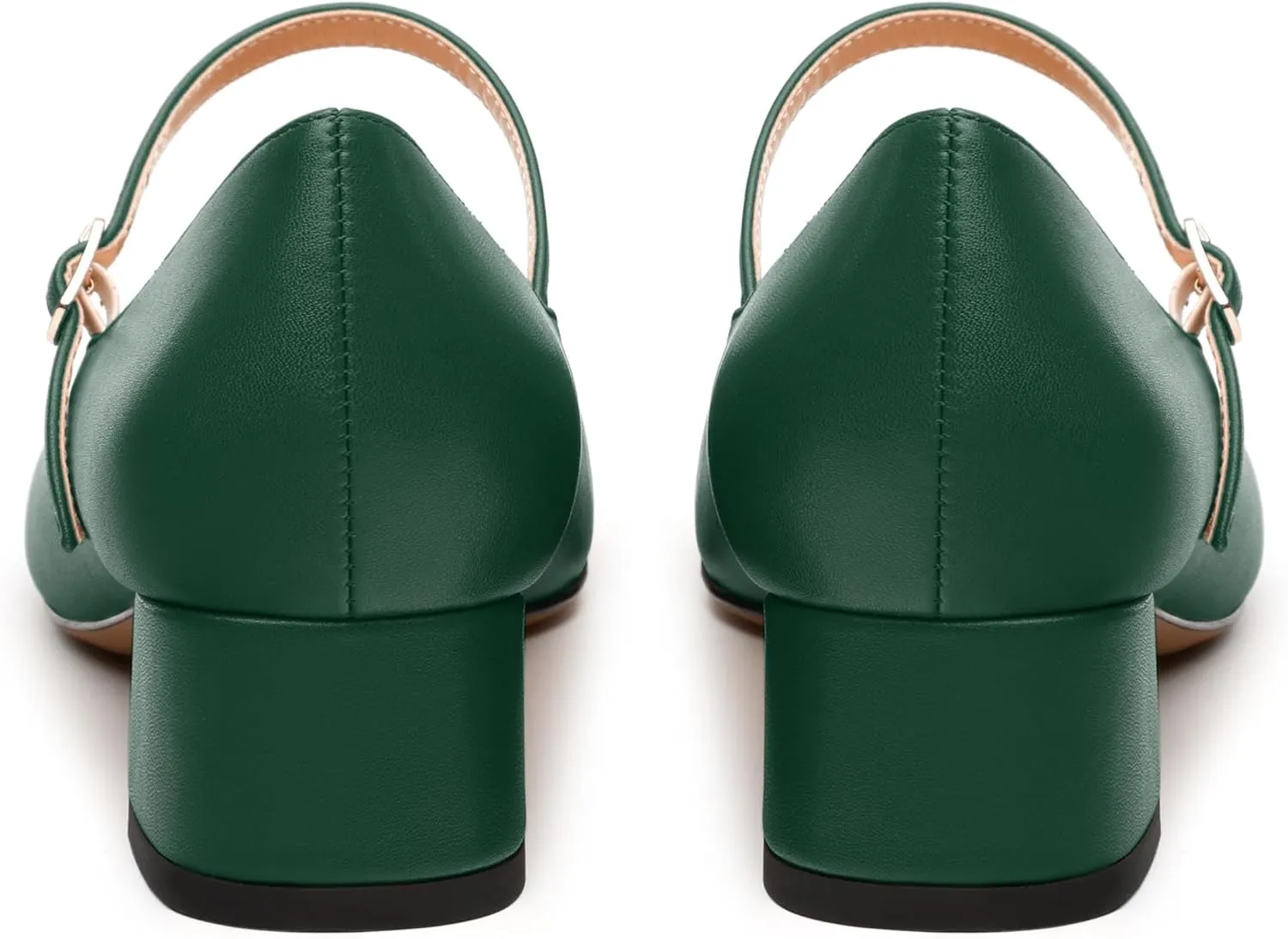 Women's Mary Jane Pumps With Low Block Heel and Square Toe - 1.3" Daily Shoes