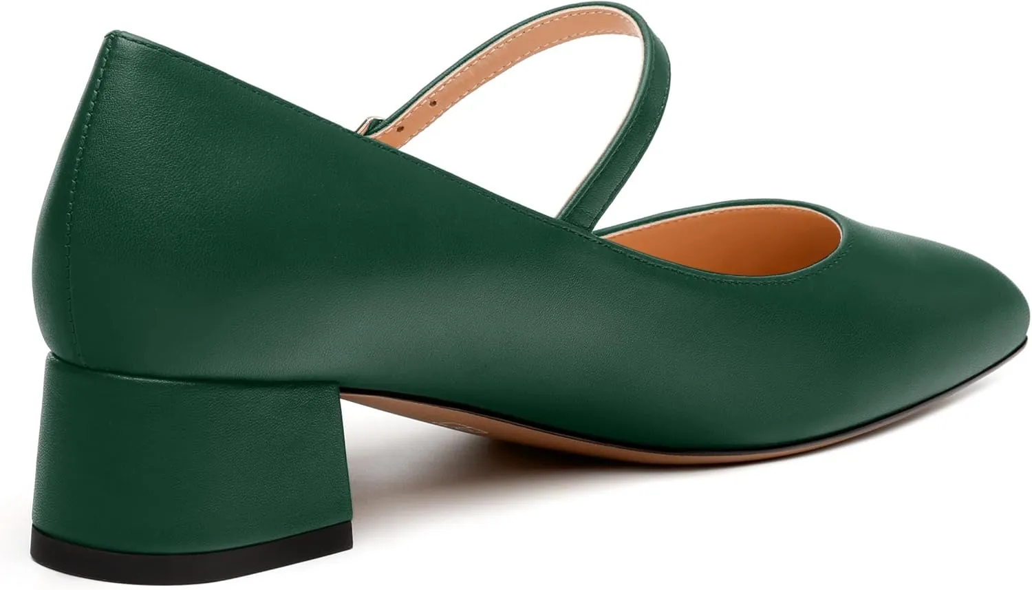 Women's Mary Jane Pumps With Low Block Heel and Square Toe - 1.3" Daily Shoes
