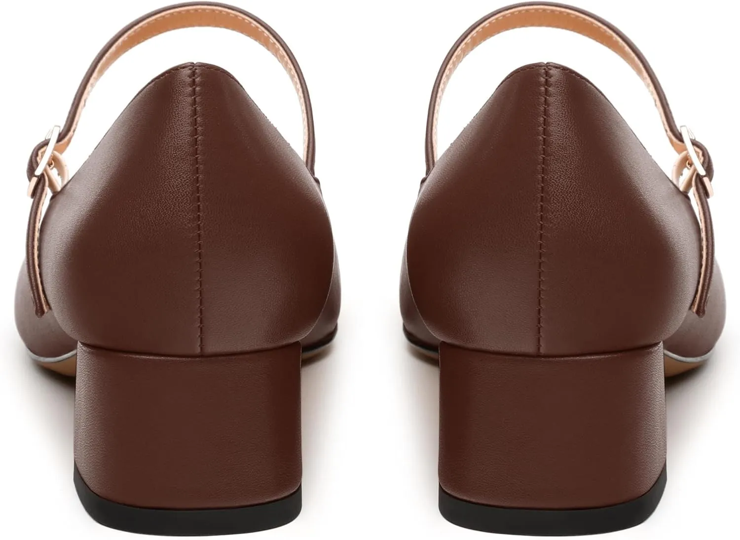 Women's Mary Jane Pumps With Low Block Heel and Square Toe - 1.3" Daily Shoes