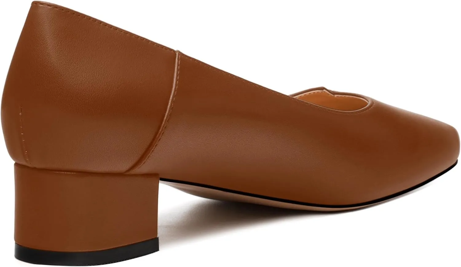 Womens Pumps, Low Chunky Block Heels for Women, Square Toe Womens Dress Shoes for Party and Office, Patent Dress Pumps