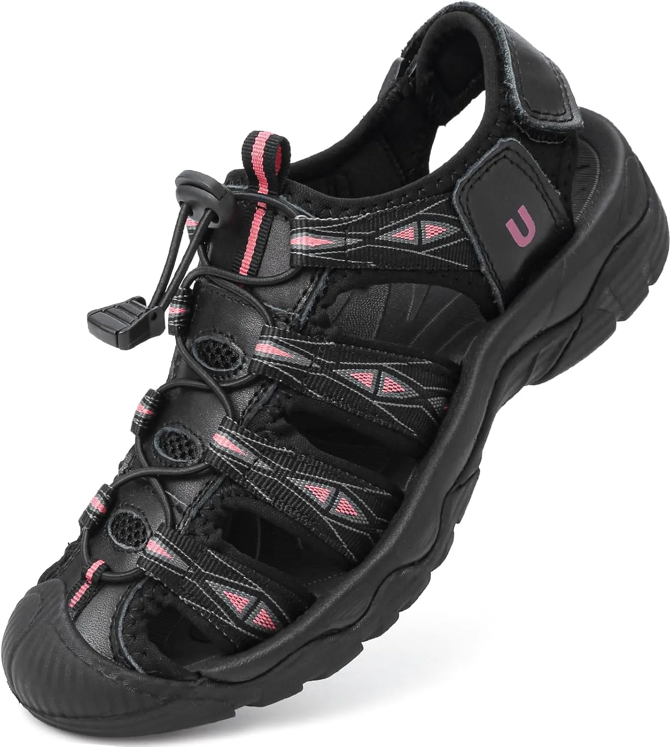 Women's Sport Hiking Sandals Closed Toe Summer Outdoor Athletic Walking Sandal Adventure Lightweight Comfortable Beach Sandals Water Shoes