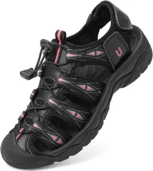 Women's Sport Hiking Sandals Closed Toe Summer Outdoor Athletic Walking Sandal Adventure Lightweight Comfortable Beach Sandals Water Shoes