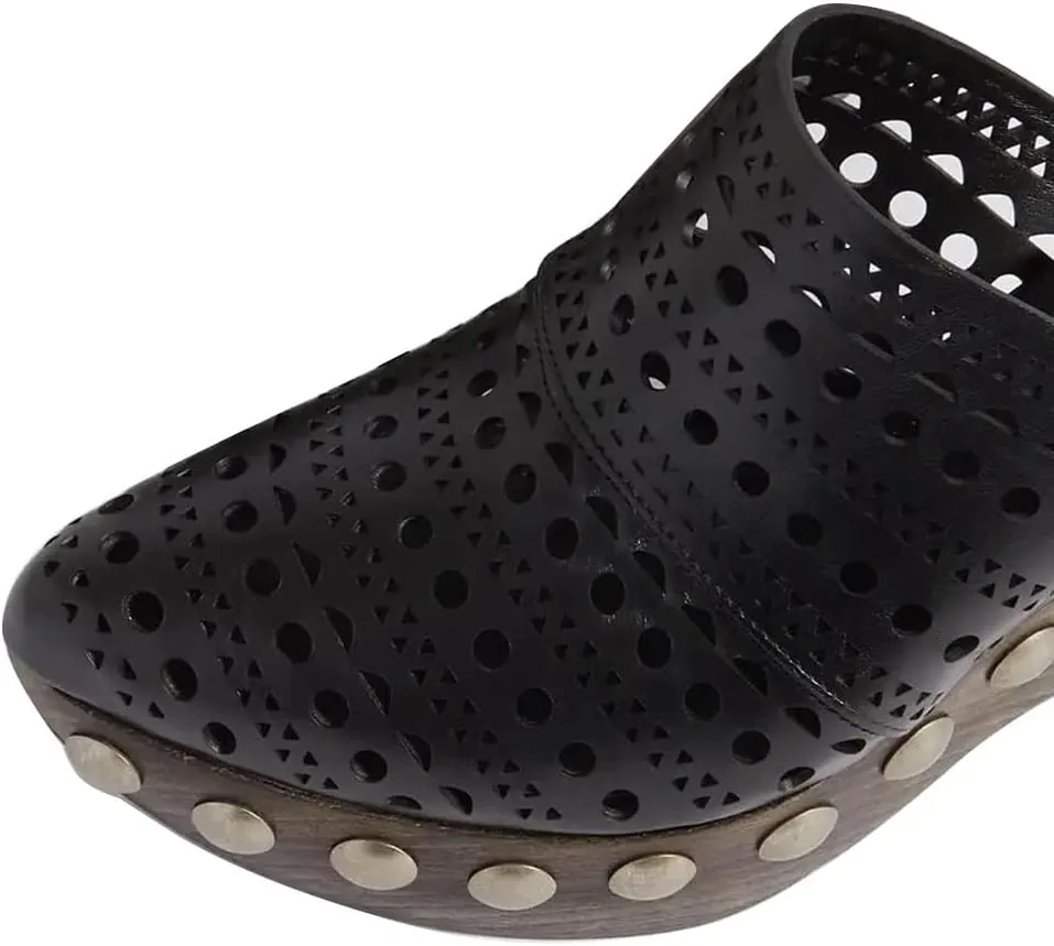 XYD Cork Platform Super High Heels Mules for Women Chunky Block Studded Closed Round Toe Slides Sandals Backless Fashion Dress Club Shoes