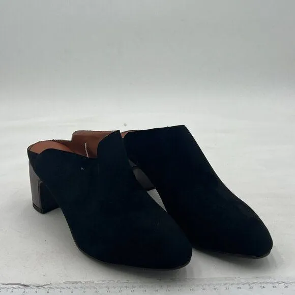 YDN Women Classic Block Chunky Mid Heels Slide Mule Clogs Dressy Slip On Closed