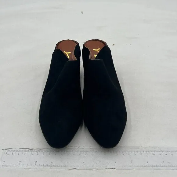 YDN Women Classic Block Chunky Mid Heels Slide Mule Clogs Dressy Slip On Closed