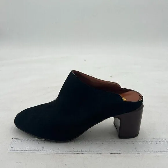 YDN Women Classic Block Chunky Mid Heels Slide Mule Clogs Dressy Slip On Closed