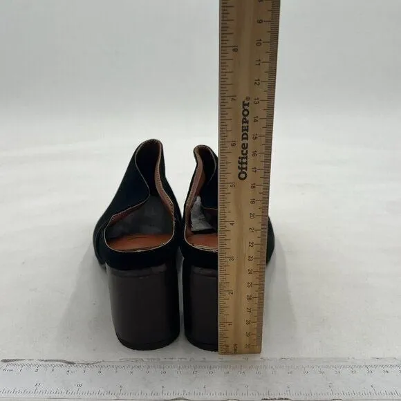 YDN Women Classic Block Chunky Mid Heels Slide Mule Clogs Dressy Slip On Closed
